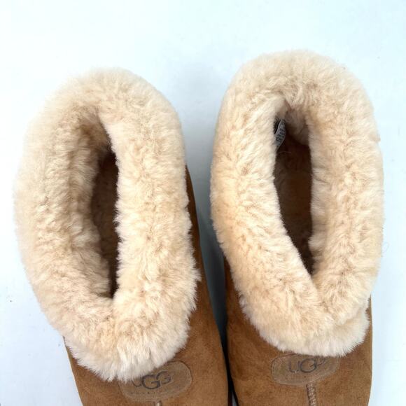 UGG men’s lug Eva sole shearling leather boots booties - Picture 4 of 9